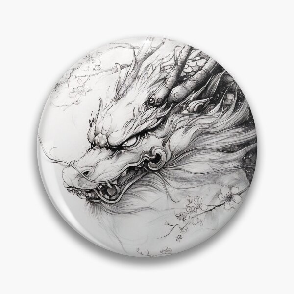 Item preview, Black and white Chinese Dragon designed and sold by Pencil-Art.