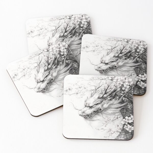 Item preview, Black and white Chinese Dragon designed and sold by Pencil-Art.