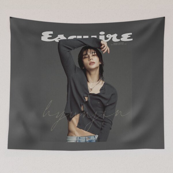 Item preview, Esquire hot Hyunjin Stray Kids (스트레이 키즈) IMAGE SKZ kpop ot8 designed and sold by Kpop-Noona.