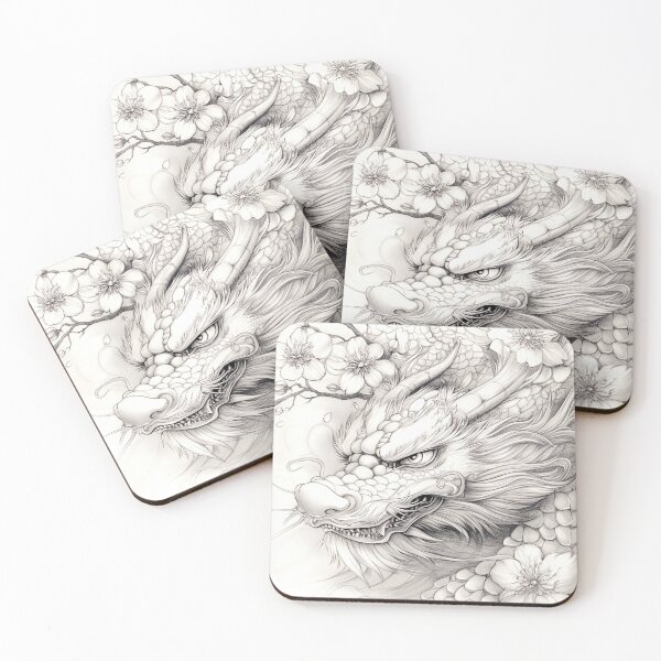 Item preview, Black and white Chinese Dragon designed and sold by Pencil-Art.