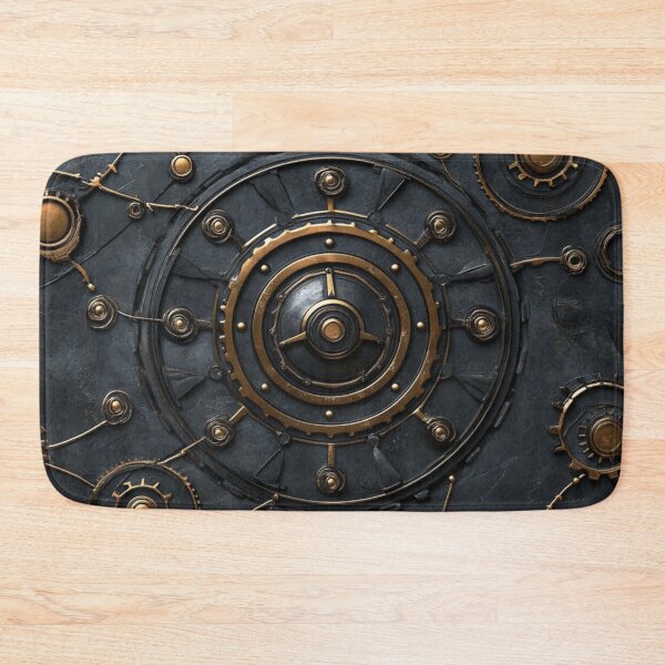 Item preview, Steampunk Cog Shabby Onyx Pattern Grungy  designed and sold by GrinGalore.