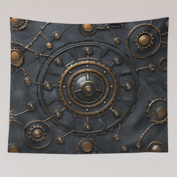Item preview, Steampunk Cog Shabby Onyx Pattern Grungy  designed and sold by GrinGalore.