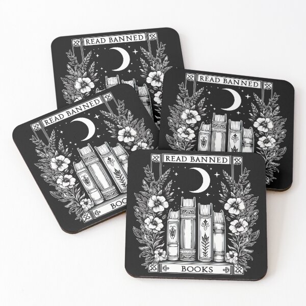 Item preview, Read Banned Books Floral Garden Monochromatic designed and sold by TomFrontierArt.