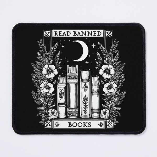 Item preview, Read Banned Books Floral Garden Monochromatic designed and sold by TomFrontierArt.