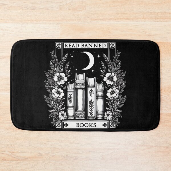 Item preview, Read Banned Books Floral Garden Monochromatic designed and sold by TomFrontierArt.