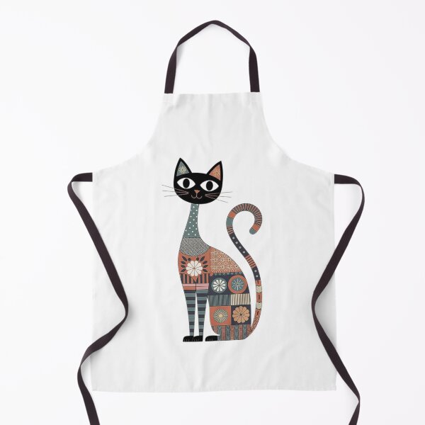 Item preview, Colorful Geometric Cat Design – Modern Patchwork Cat Illustration designed and sold by love3617.