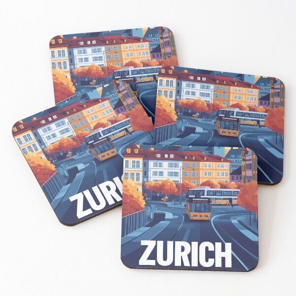 Item preview, Vintage Zurich City Skyline Art Print | Retro Swiss Travel Poster | Iconic Lake Zurich & Grossmünster Wall Decor | Zurich City Artwork | Mid-Century Modern Design designed and sold by nomiraclehere.