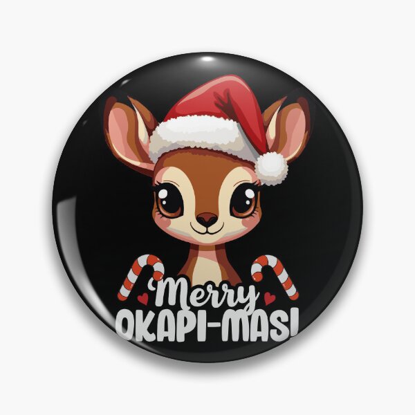 Item preview, Okapi wearing a christmas hat designed and sold by The  Knick Knack Nook.