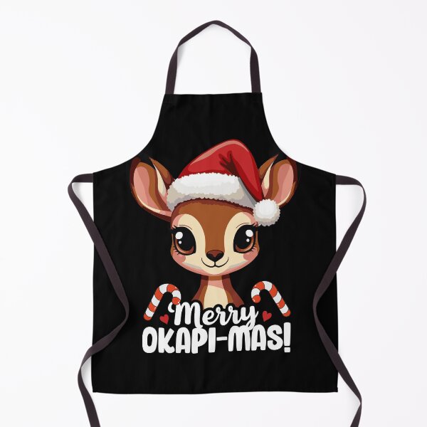 Item preview, Okapi wearing a christmas hat designed and sold by The Knick Knack Nook.