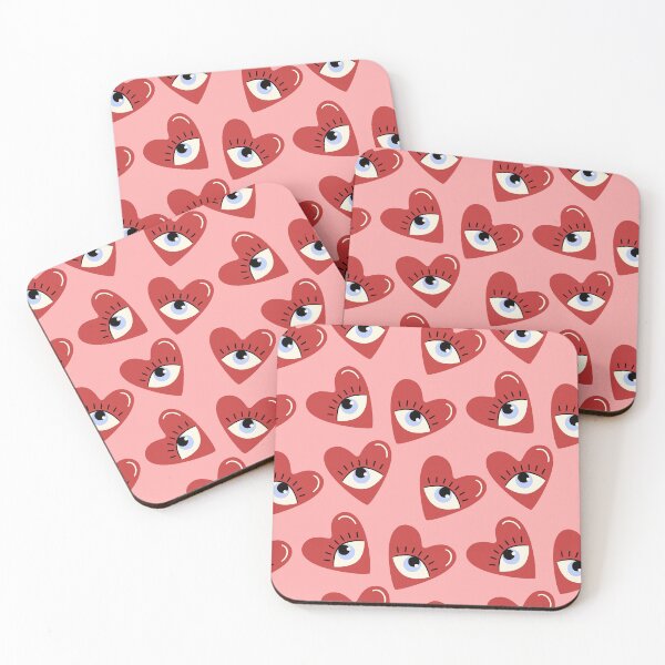 Item preview, Red and Pink Love heart Eyes designed and sold by dottiedigitals.