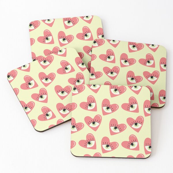 Item preview, Green and Red Love heart Eyes designed and sold by dottiedigitals.