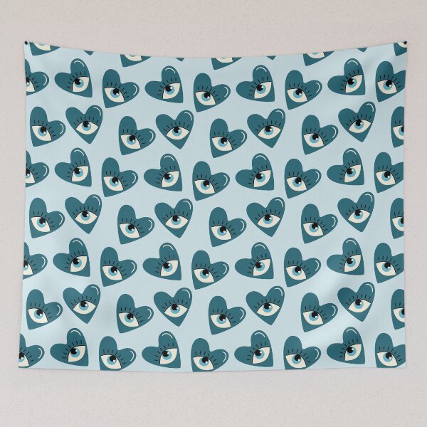 Item preview, Blue Love heart Eyes designed and sold by dottiedigitals.