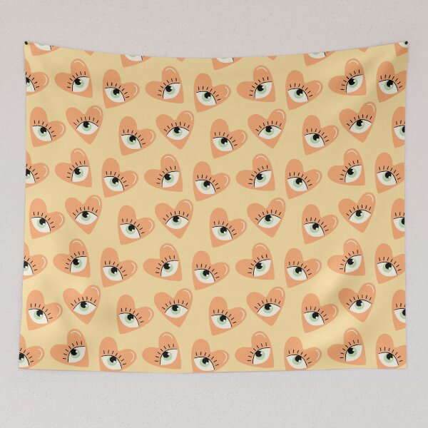 Item preview, Light Orange Love heart Eyes designed and sold by dottiedigitals.