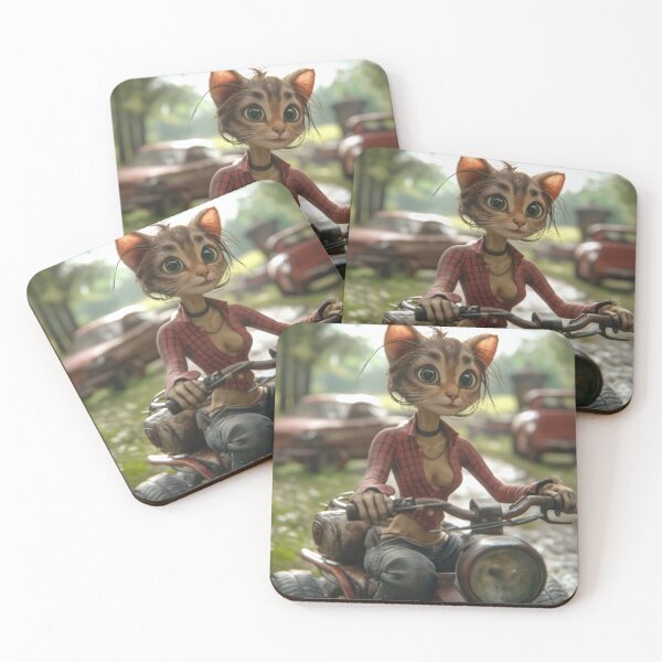 Item preview, Country kitty on a motorcycle designed and sold by Osintown.