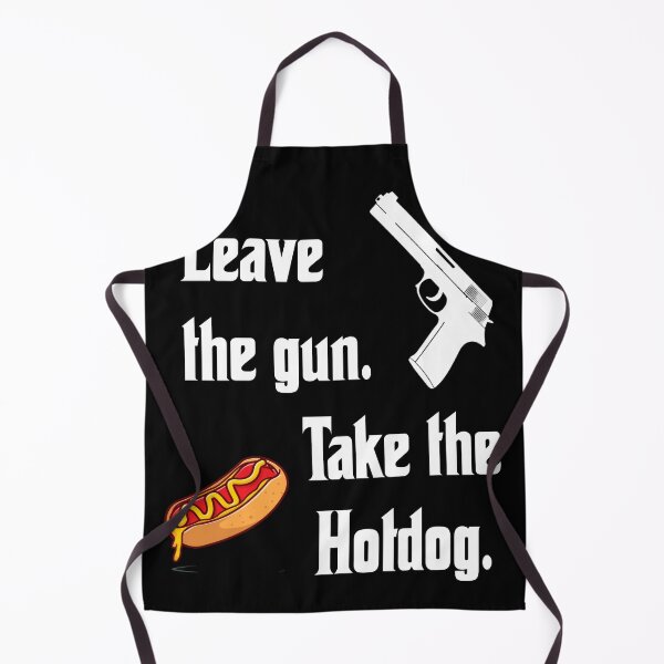 Artikelvorschau, Lass die Waffe liegen und nimm den Hotdog, lustige Patenparodie entworfen und verkauft von Merchattack.