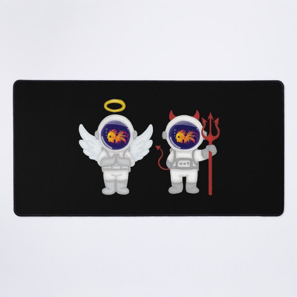Item preview, Fish the Good vs. Evil Astronaut  designed and sold by ChaosAndLace.