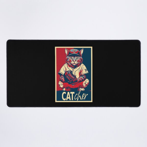 Item preview, Cat Baseball Player Catcher HOPE designed and sold by TrueArtsStore.