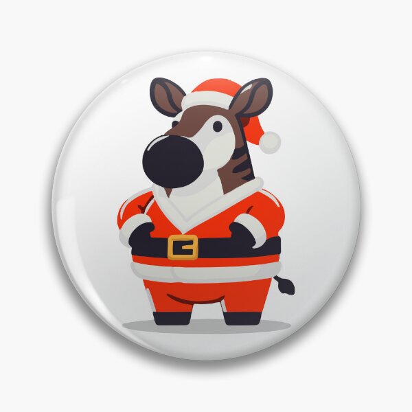Artikelvorschau, Okapi im Weihnachtsmannkostüm entworfen und verkauft von The  Knick Knack Nook.