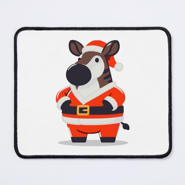 Item preview, Okapi wearing a santa claus suit designed and sold by The  Knick Knack Nook.