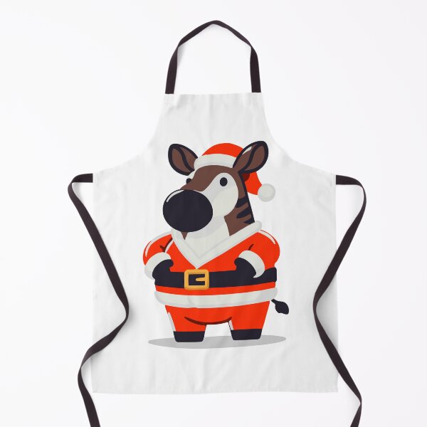 Item preview, Okapi wearing a santa claus suit designed and sold by The Knick Knack Nook.
