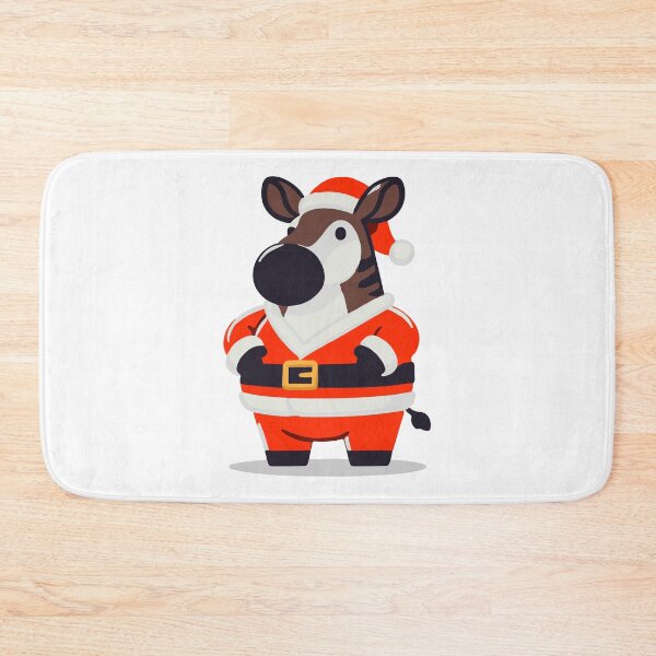Item preview, Okapi wearing a santa claus suit designed and sold by The  Knick Knack Nook.