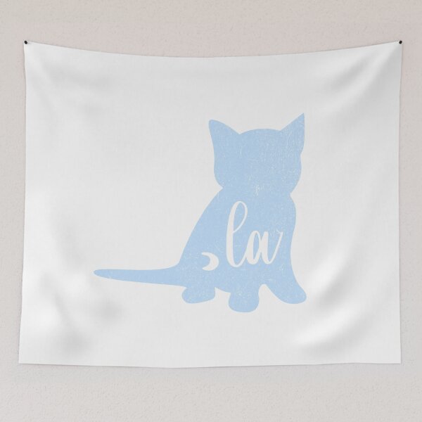 Item preview, Sky Blue Kitten Silhouette With Quotes From 2024 Election -,la / Comma la / Kamala / Kamala Harris designed and sold by franzandsabina.