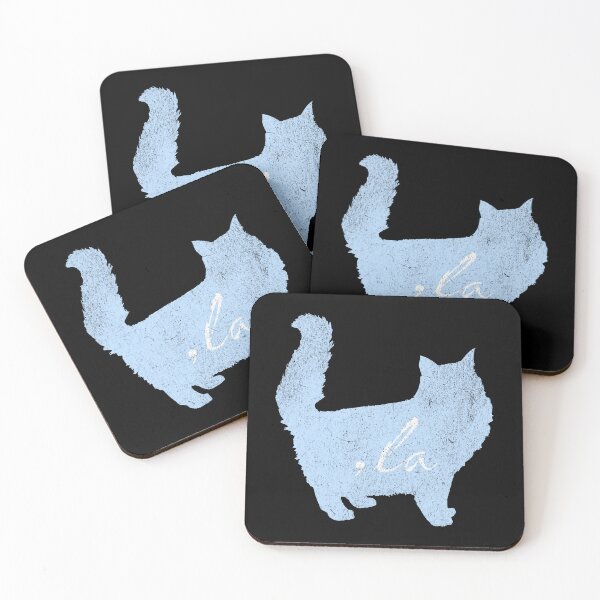 Item preview, Sky Blue Cat Silhouette With Quotes From 2024 Election -,la / Comma la / Kamala / Kamala Harris designed and sold by franzandsabina.