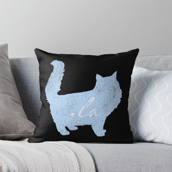 Item preview, Sky Blue Cat Silhouette With Quotes From 2024 Election -,la / Comma la / Kamala / Kamala Harris designed and sold by franzandsabina.
