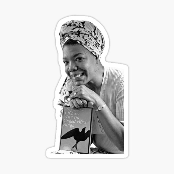Item preview,  Maya Angelou Photograph with "I Know Why the Caged Bird Sings" designed and sold by Solidarityandco.