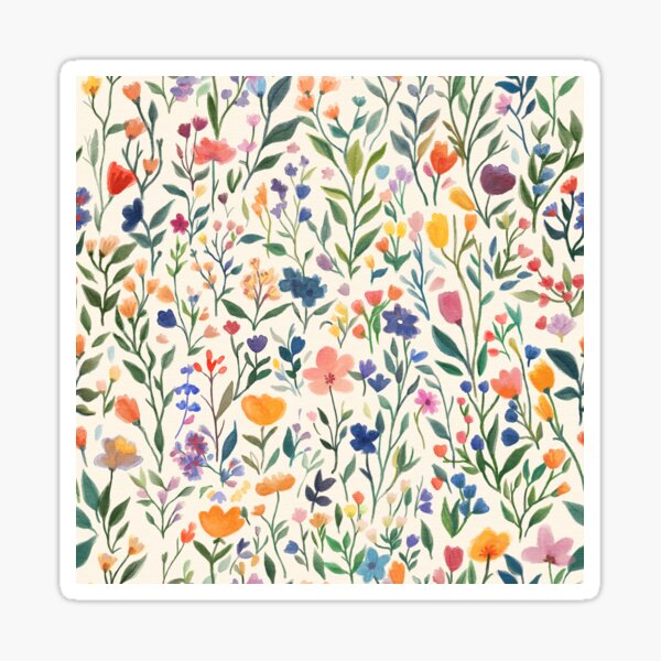 Vista previa del artículo con la obra «Flores primaverales de acuarela coloridas», diseñado y vendido por artofclaire.