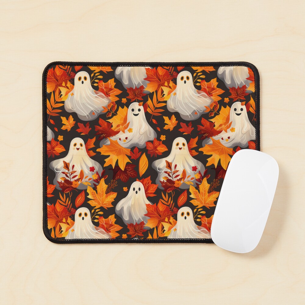 Mouse Pad Spooky Fall Vibes Ghosts