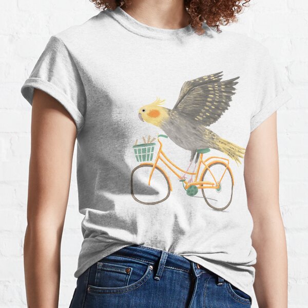 Cockatiel on a Bicycle  Classic T-Shirt