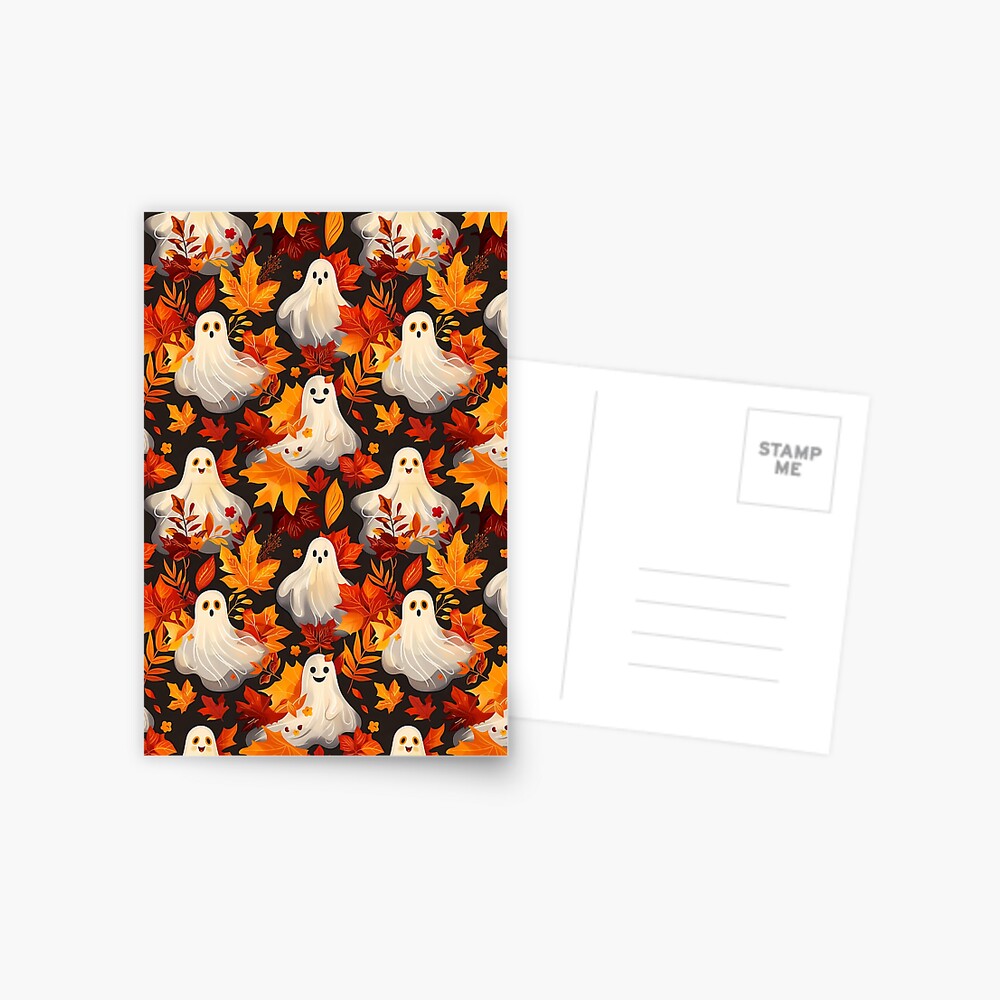 Postcard: Spooky Fall Vibes Ghosts