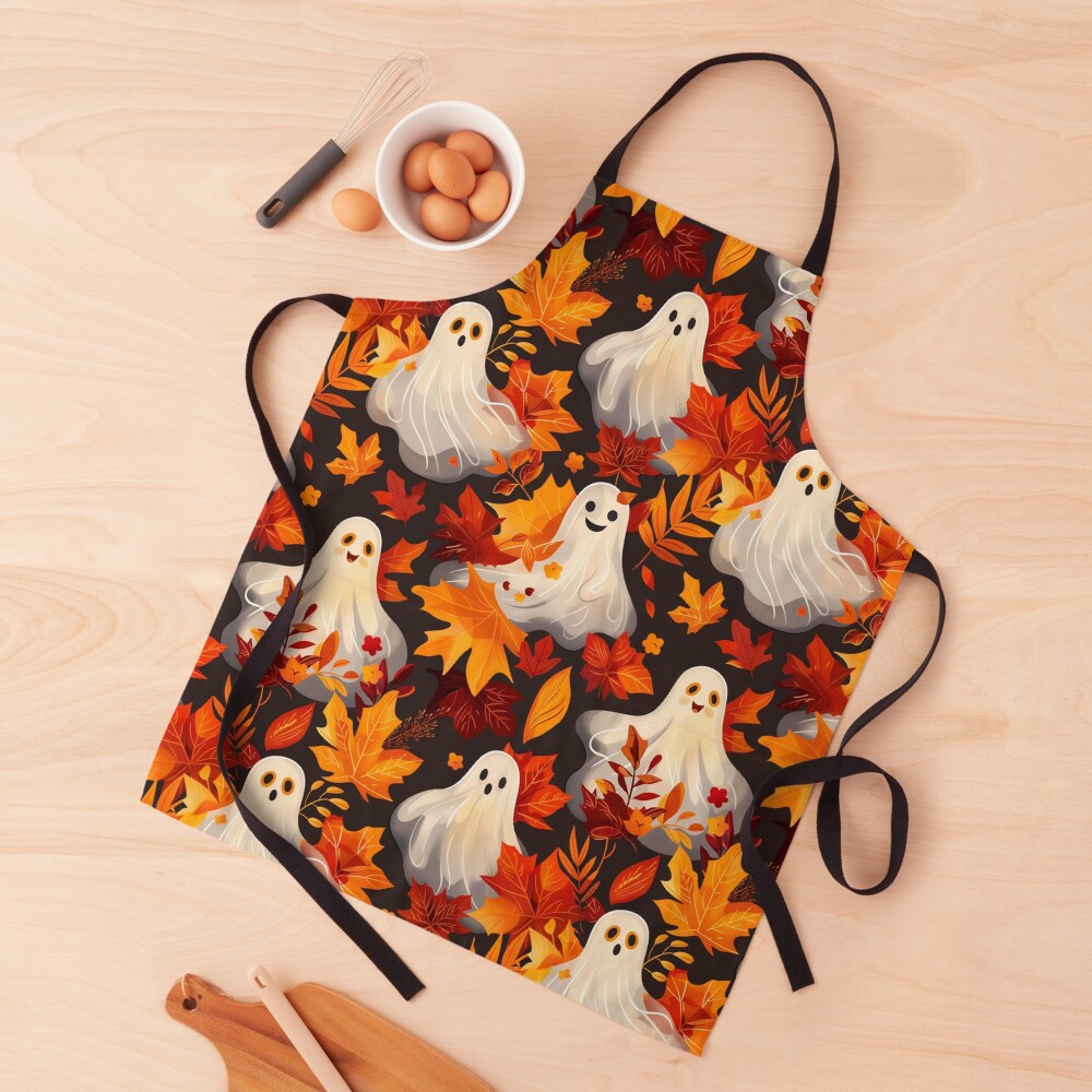 Apron: Spooky Fall Vibes Ghosts