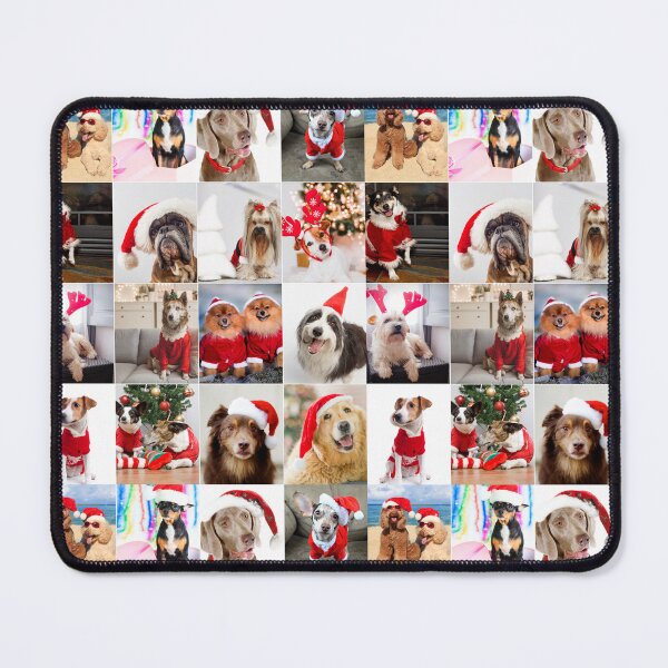 Item preview, Adorable Christmas Dog Photo Collage designed and sold by ColorfulPrints.