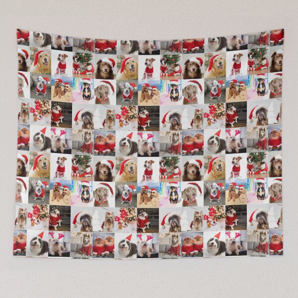 Item preview, Adorable Christmas Dog Photo Collage designed and sold by ColorfulPrints.