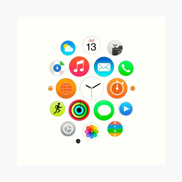 Apple Watch Face - Apps Art Print