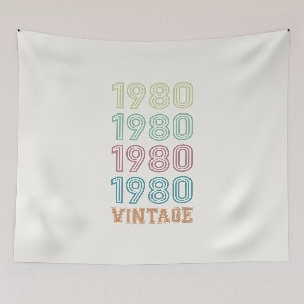 Item preview, 1980 Birthday Vintage Repeat Design designed and sold by Jeallan Designs.