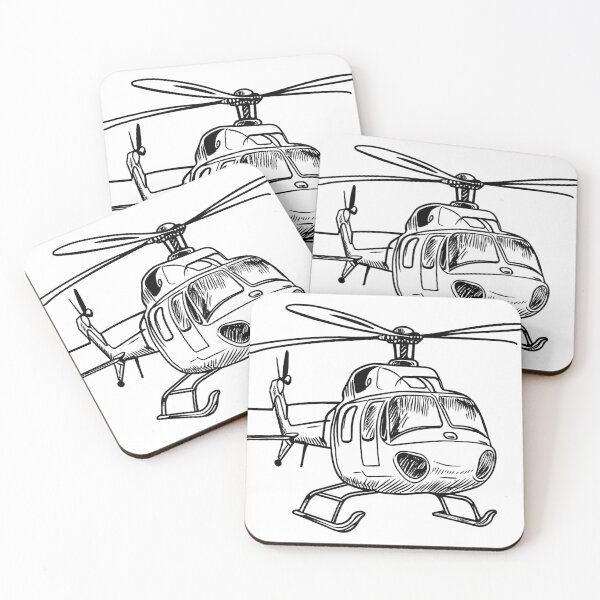 Item preview, Helicopter Line Drawing designed and sold by GeoSketchWear.