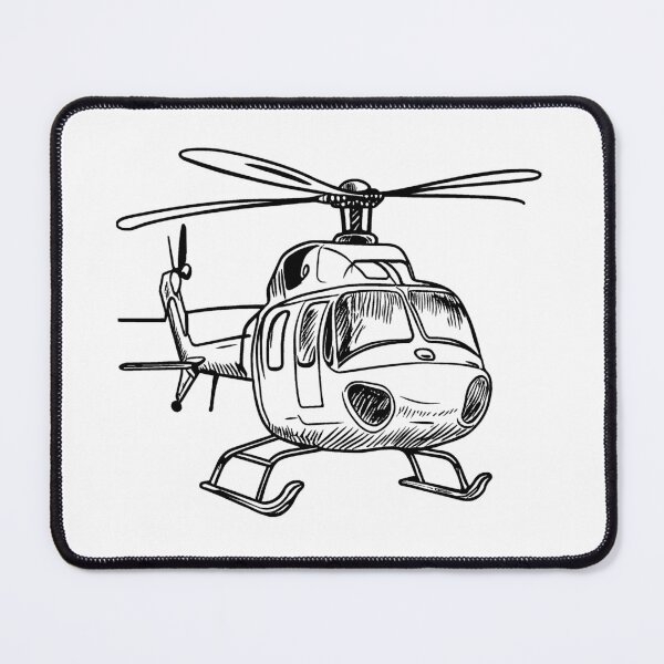 Item preview, Helicopter Line Drawing designed and sold by GeoSketchWear.