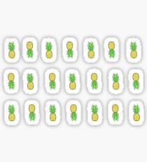 many small pineapples in style Sticker