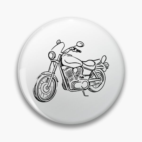 Item preview, Motorcycle From the SIde Line Drawing designed and sold by GeoSketchWear.