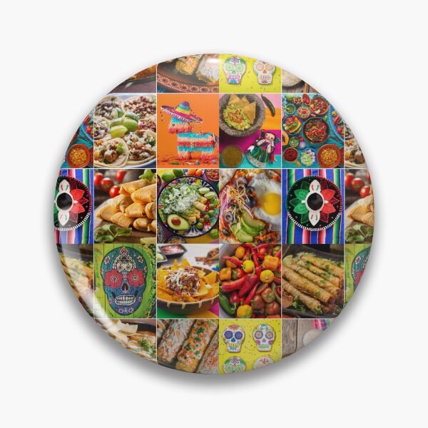 Item preview, Festive Mexican Food Photo Collage designed and sold by ColorfulPrints.