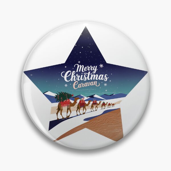 Item preview, Merry Christmas Caravan – Vintage retro Christmas design in the shape of a star with a festive mood designed and sold by pod24.