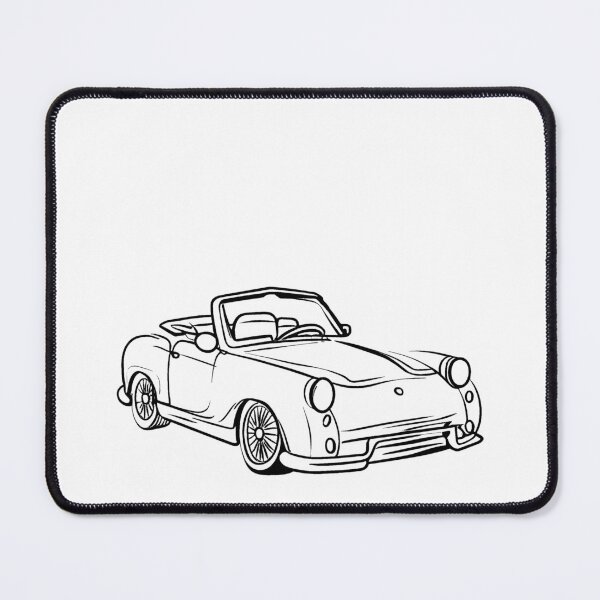 Artikelvorschau, Vintage Cabriolet Strichzeichnung entworfen und verkauft von GeoSketchWear.