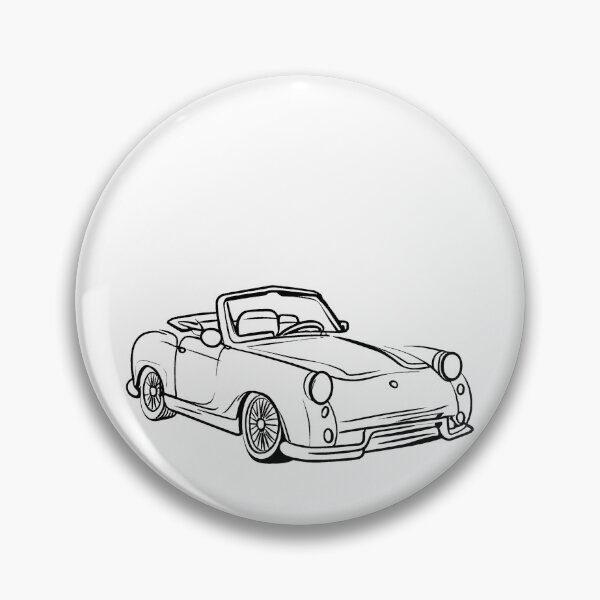 Artikelvorschau, Vintage Cabriolet Strichzeichnung entworfen und verkauft von GeoSketchWear.