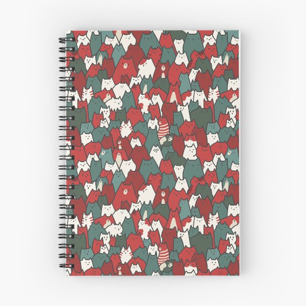Item preview, Red and Green Festive Cat Pattern designed and sold by sagm.