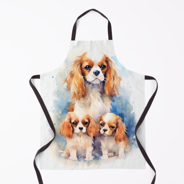 Item preview, Minimalistic Watercolor Cavalier King Charles Spaniel Family designed and sold by Cute-Cuddles.