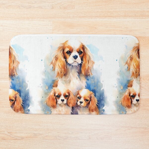 Item preview, Minimalistic Watercolor Cavalier King Charles Spaniel Family designed and sold by Cute-Cuddles.