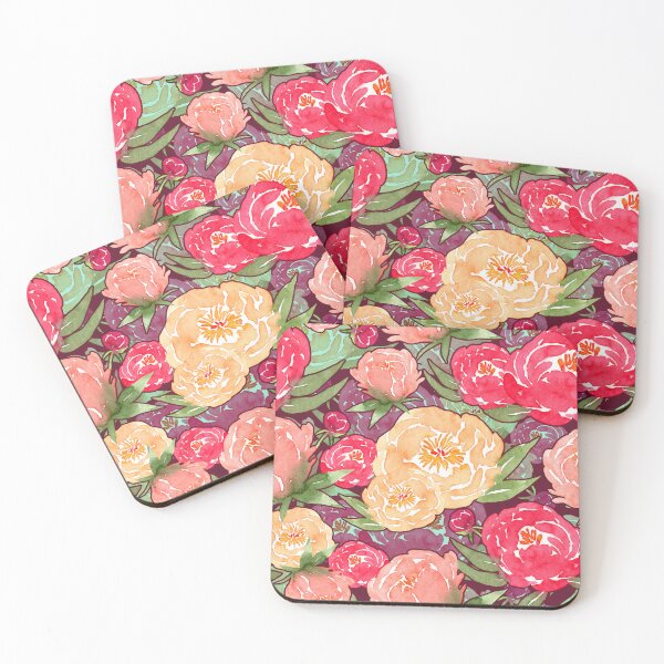 Item preview, Watercolor Peonies Pattern #7 designed and sold by andrebalest.art.